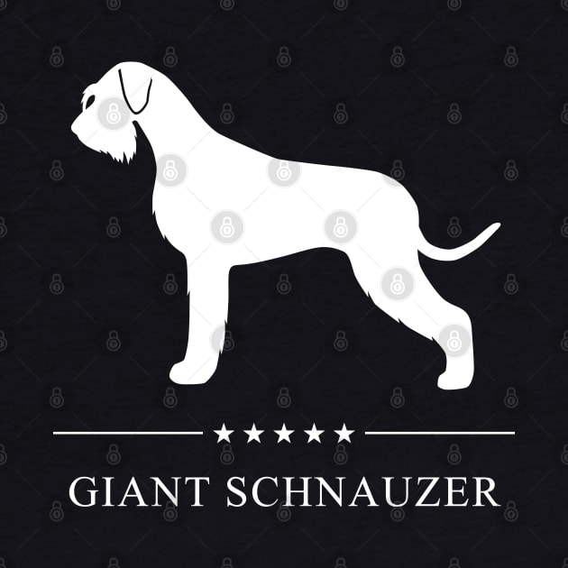 Giant Schnauzer Dog White Silhouette by millersye